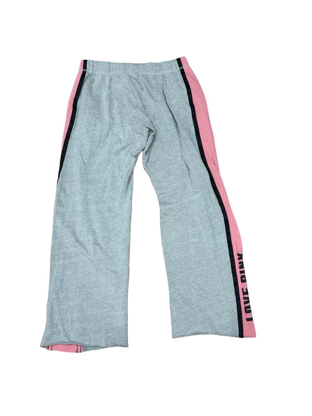 Victoria's Secret PINK Boyfriend Sweatpants Gray Heather Side Stripe Size Small - Picture 9 of 11